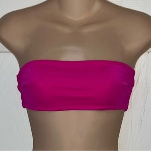 Neon Hot Pink Bandeau Crop Tube Top US 4